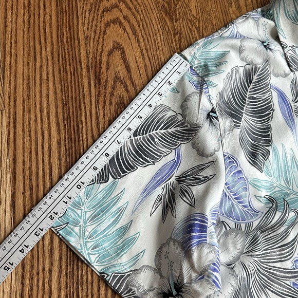 Tommy Bahama Camp Shirt Mens 4XLB Konkan Jungle Hawaiian Silk Cotton Blend - Picture 11 of 14